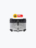 Legundary Custom Fort Knox Series TC 45L Aluminium Top Box with Backrest Pad Black Silver Motorcycle Storage Case
