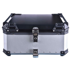 LGP 80L silver aluminum plane top box with backrest

