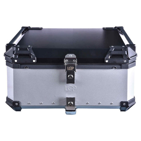 LGP 80L silver aluminum plane top box with backrest

