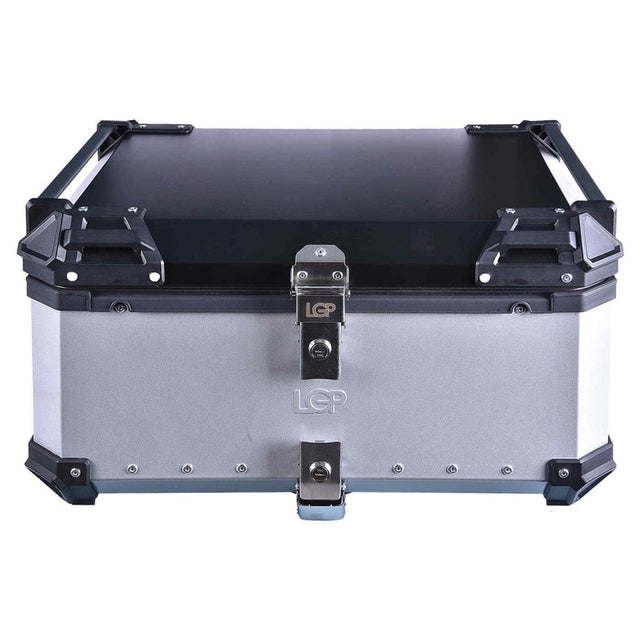 LGP 80L silver aluminum plane top box with backrest

