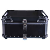 LGP 80L black aluminum plane top box with backrest


