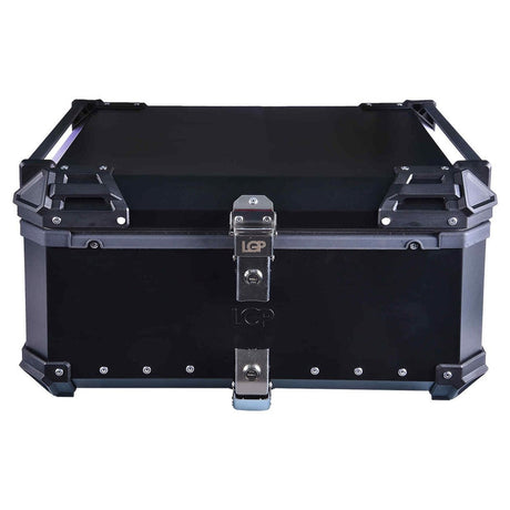 LGP 80L black aluminum plane top box with backrest

