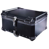 LGP 80L black aluminum plane top box with backrest


