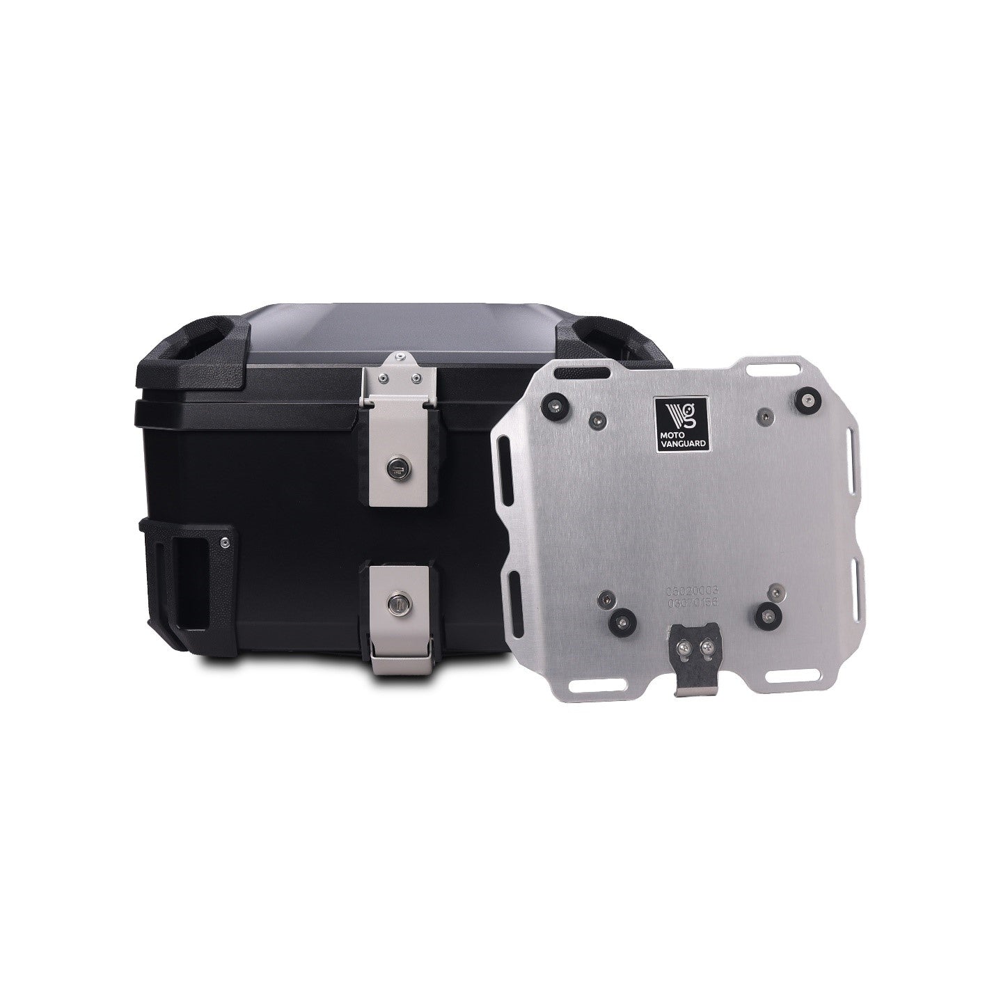 Moto Vanguard 50L black motorcycle top box premium ABS