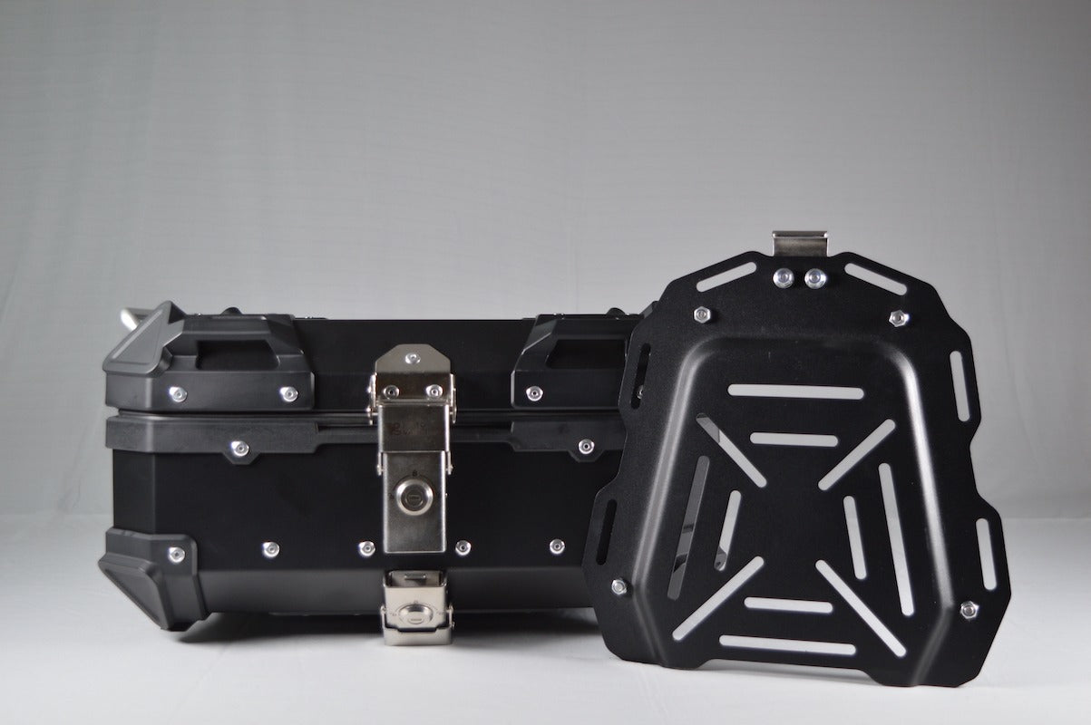 Moto Vanguard 22L black aluminum motorcycle top box