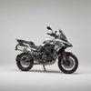 Barrel Storm stainless steel slip-on exhaust with link pipe for Benelli TRK 502X adventure motorcycle