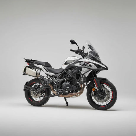 Barrel Storm stainless steel slip-on exhaust with link pipe for Benelli TRK 502X adventure motorcycle