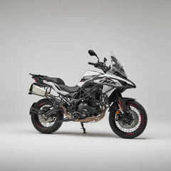 Barrel Storm stainless steel slip-on exhaust with link pipe for Benelli TRK 502X adventure motorcycle