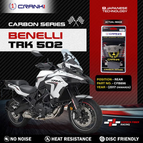 CRANK1 Carbon Rear Brake Pads CFB896 for Benelli TRK 502 2017 Onwards High Performance Motorcycle Brake Pads