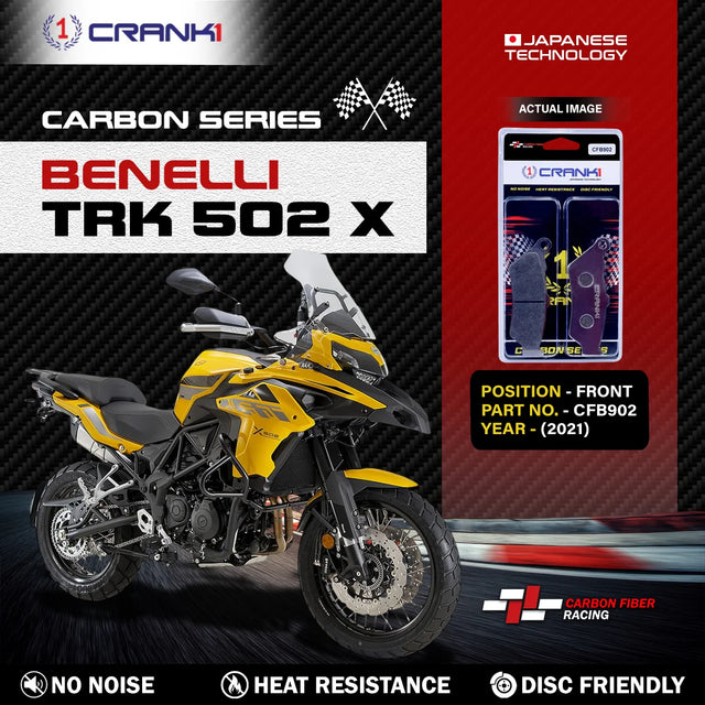 CRANK1 Carbon Front Brake Pads CFB902 for Benelli TRK 502 X