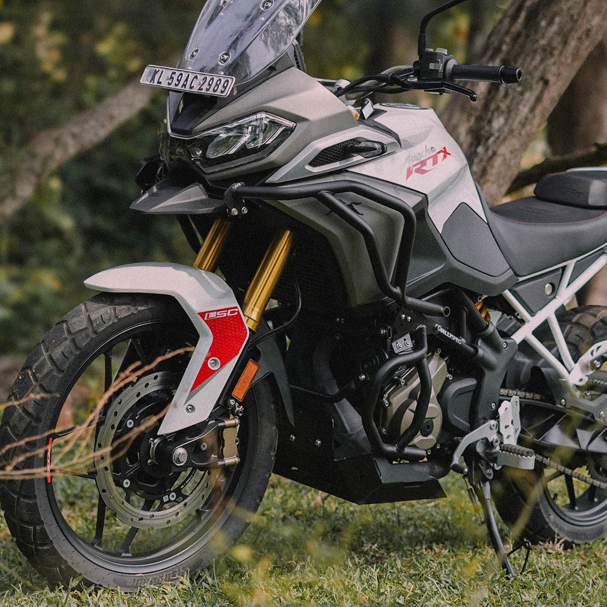 Legundary Raptor Crash Guard Upper Lower Set Black for TVS Apache RTX 300