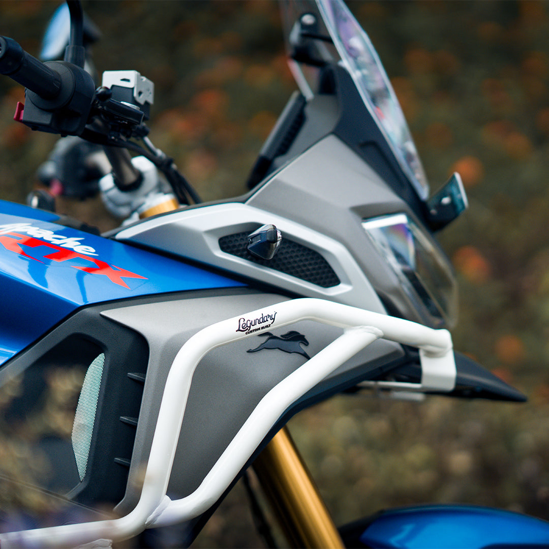 Legundary Raptor Crash Guard Upper Lower Set White for TVS Apache RTX 300