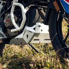 Legundary Vambrace Aluminium Bashplate Silver for TVS Apache RTX 300