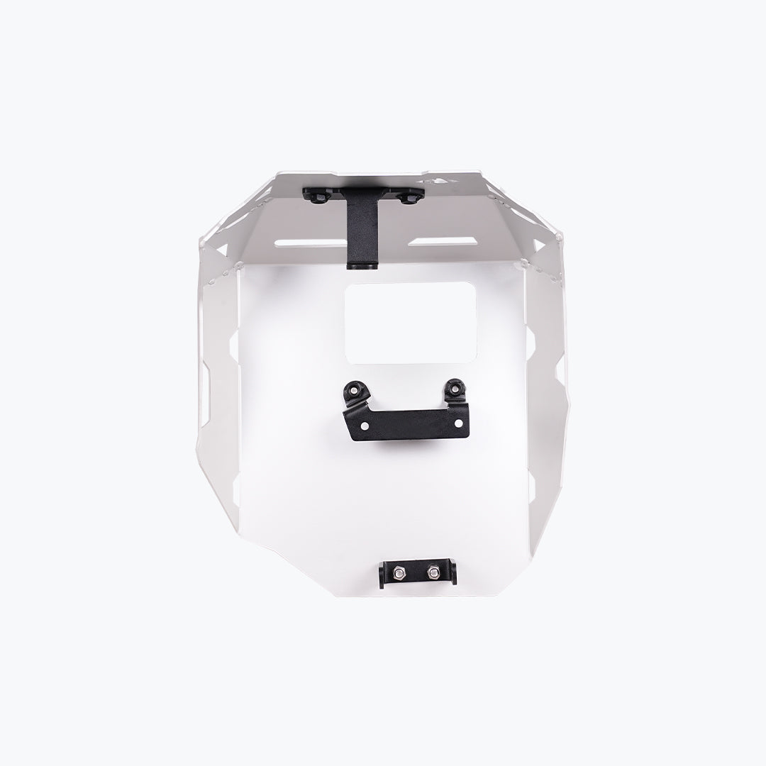 Legundary Vambrace Aluminium Bashplate Silver for TVS Apache RTX 300
