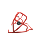 MotoCare Dual Slider Crash Guard for Scram 440 in red and black heavy duty engine protection guard