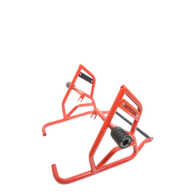 MotoCare Type 2 Dual Slider Crash Guard with Plate – Red Himalayan 411