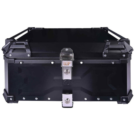 LGP 65L aluminum top box with backrest in black

