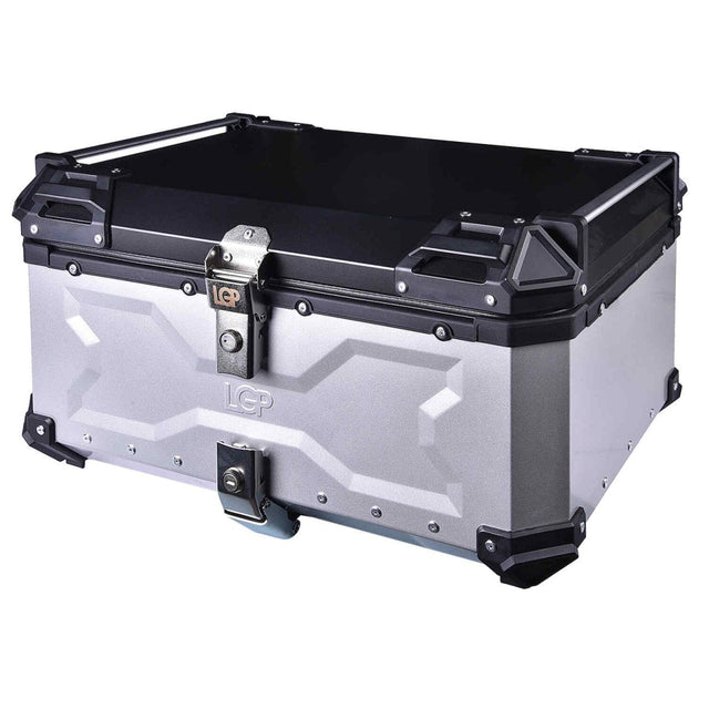 LGP 65L aluminum top box with backrest in black

