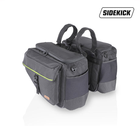 Guardian Gears SideKick Sports 45L Motorcycle Saddlebags with Waterproof Inner Dry Bags and Rain Covers