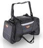 Guardian Gears Rhino Mini 50L Motorcycle Tail Bag with waterproof rain cover mounted on a touring motorcycle