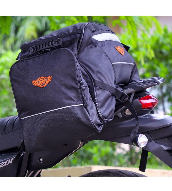 Guardian Gears Rhino 70L Waterproof Motorcycle Tail Bag with Dry Bag and Rain Cover