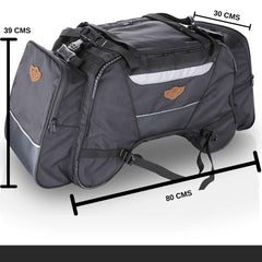 Guardian Gears Rhino 70L Waterproof Motorcycle Tail Bag with Dry Bag and Rain Cover