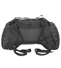 Guardian Gears Rhino Mini 50L waterproof motorcycle tail bag with waterproof dry bag and rain cover mounted on a touring motorcycle