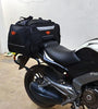Guardian Gears Rhino Mini 50L waterproof motorcycle tail bag with waterproof dry bag and rain cover mounted on a touring motorcycle