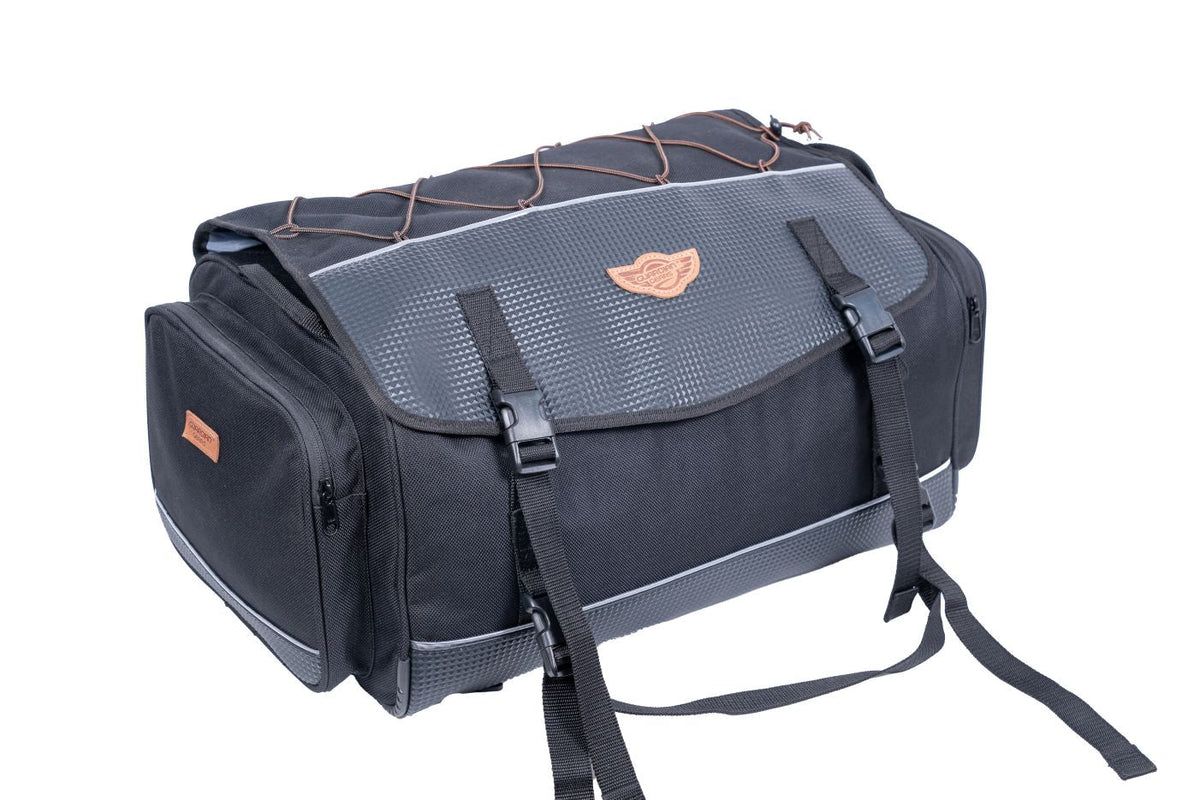 Guardian Gears Alpha 60L Universal Waterproof Motorcycle Tail Bag with Rain Cover and Inner Dry Bags