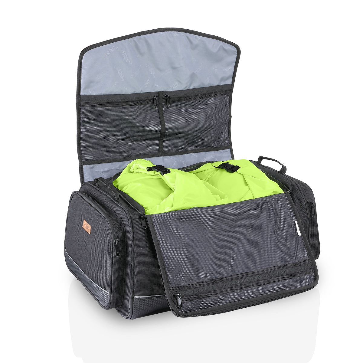 Guardian Gears Alpha 60L Universal Waterproof Motorcycle Tail Bag with Rain Cover and Inner Dry Bags