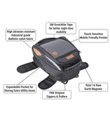 Guardian Gears Jaws Mini 18L magnetic tank bag mounted on Royal Enfield