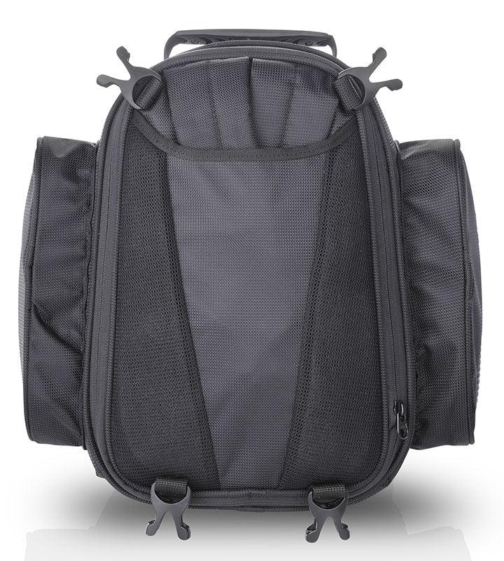 Guardian Gears Shark 28L expandable motorcycle tank bag mounted on Royal Enfield