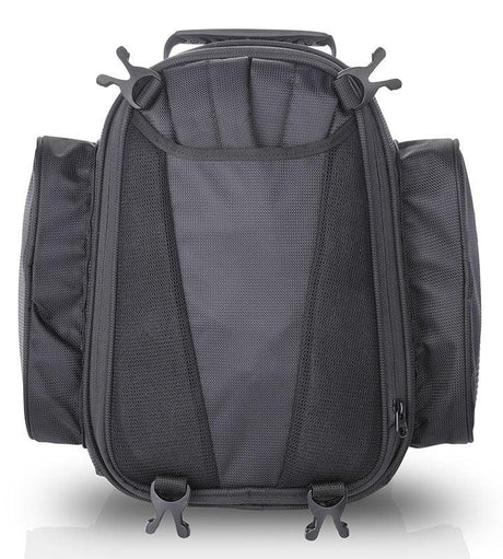 Guardian Gears Shark 28L expandable motorcycle tank bag mounted on Royal Enfield