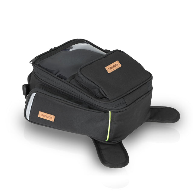 SideKick 15L magnetic motorcycle tank bag mounted on bike fuel tank