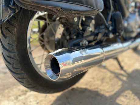 KP Racing Thor Silver Exhaust Royal Enfield BS6 Stainless Steel 304