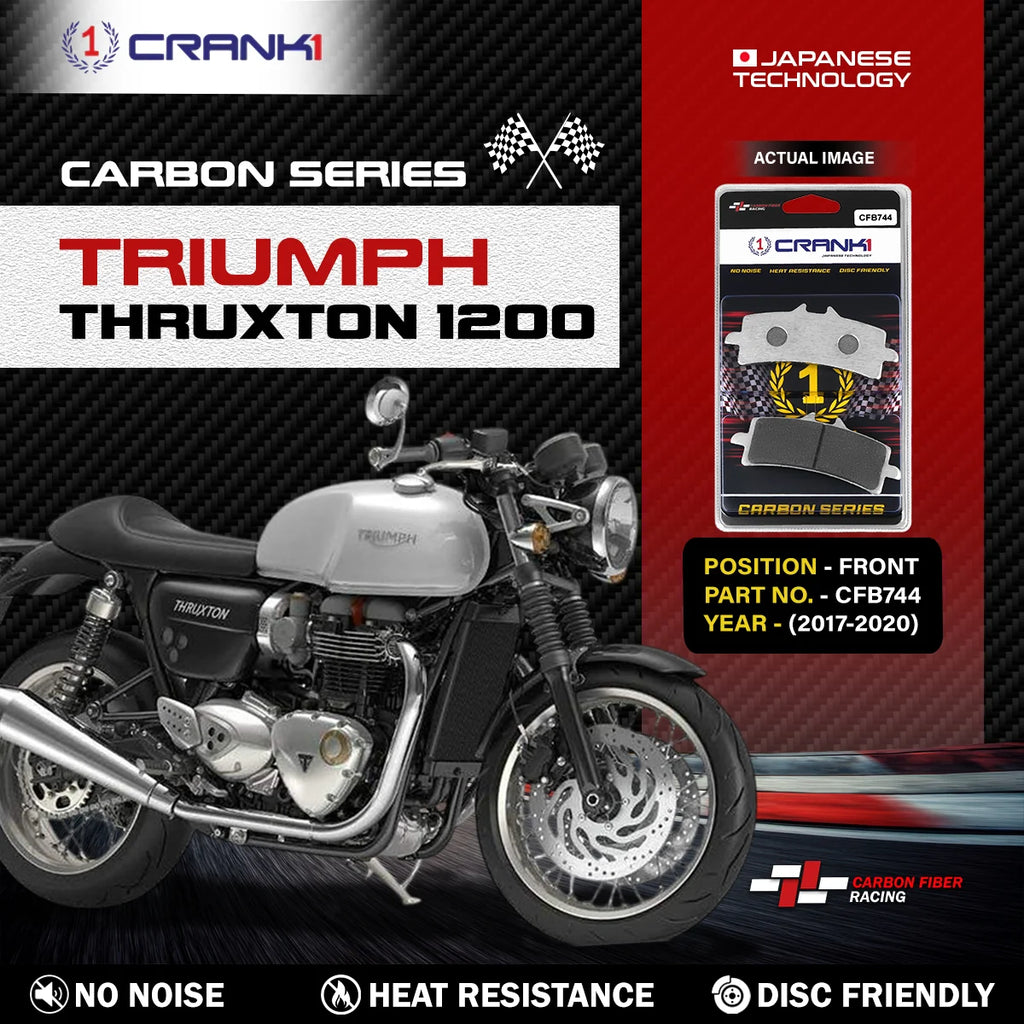 CRANK1 CFB744 carbon front brake pads for Triumph Thruxton 1200