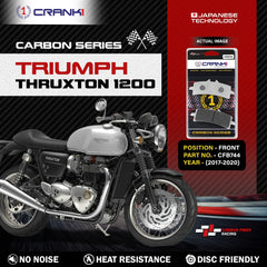 CRANK1 CFB744 carbon front brake pads for Triumph Thruxton 1200