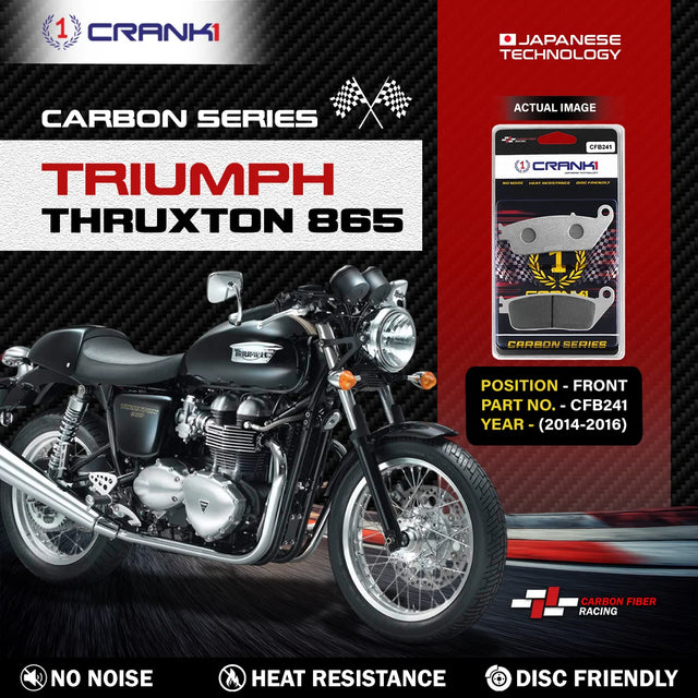 CRANK1 CFB241 carbon front brake pads for Triumph Thruxton 865 2014-2016
