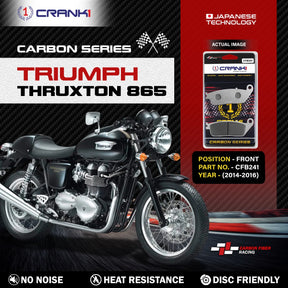 CRANK1 CFB241 carbon front brake pads for Triumph Thruxton 865 2014-2016