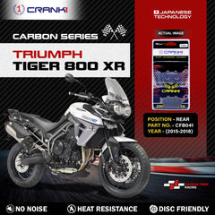 CRANK1 CFB041 carbon rear brake pads for Triumph Tiger 800 XR 2015-2018