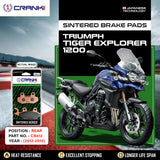 CRANK1 Sintered Rear Brake Pads CB412 for Triumph Tiger Explorer 1200 2012-2015 Motorcycle Brake Pads