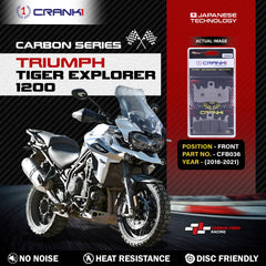 CRANK1 CFB036 carbon front brake pads for Triumph Tiger Explorer 1200 2016-2021