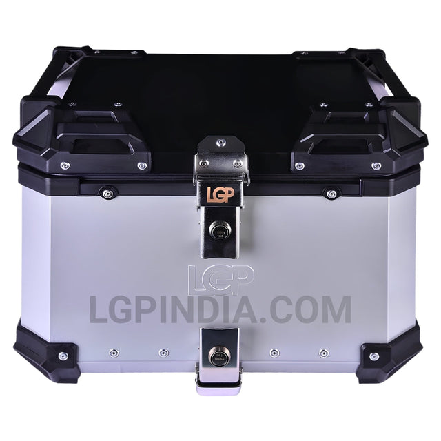 LGP 45L aluminium motorcycle top box with backrest

