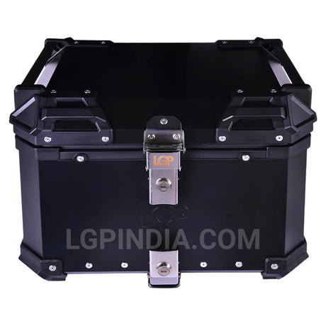 LGP 45L aluminium motorcycle top box with backrest

