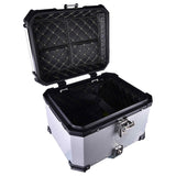 LGP 45L aluminium motorcycle top box with backrest

