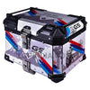 LGP 45L GS Moto ADV aluminum motorcycle top box black graphics

