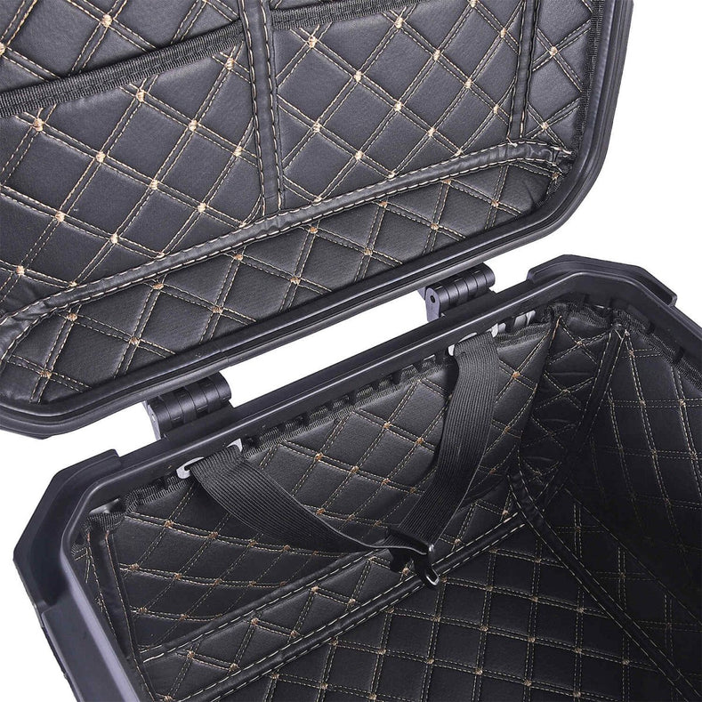 LGP 45L GS Moto ADV aluminum motorcycle top box black graphics

