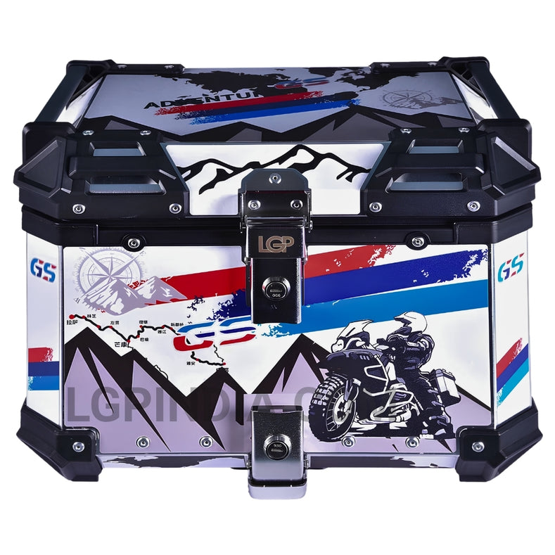 LGP 45L GS ADV Aluminum Motorcycle Top Box with Backrest | IPX5 Waterproof