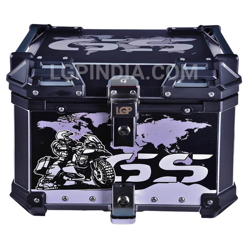 LGP 45L Black GS aluminum motorcycle top box

