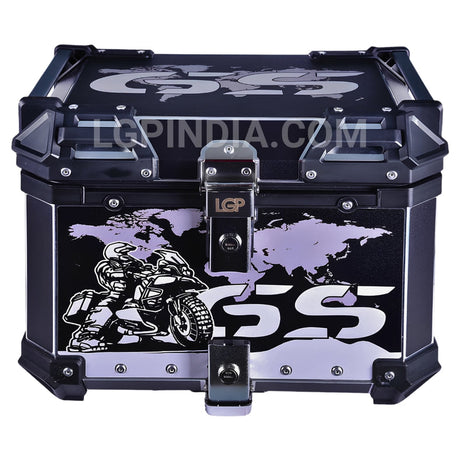 LGP 45L Black GS aluminum motorcycle top box

